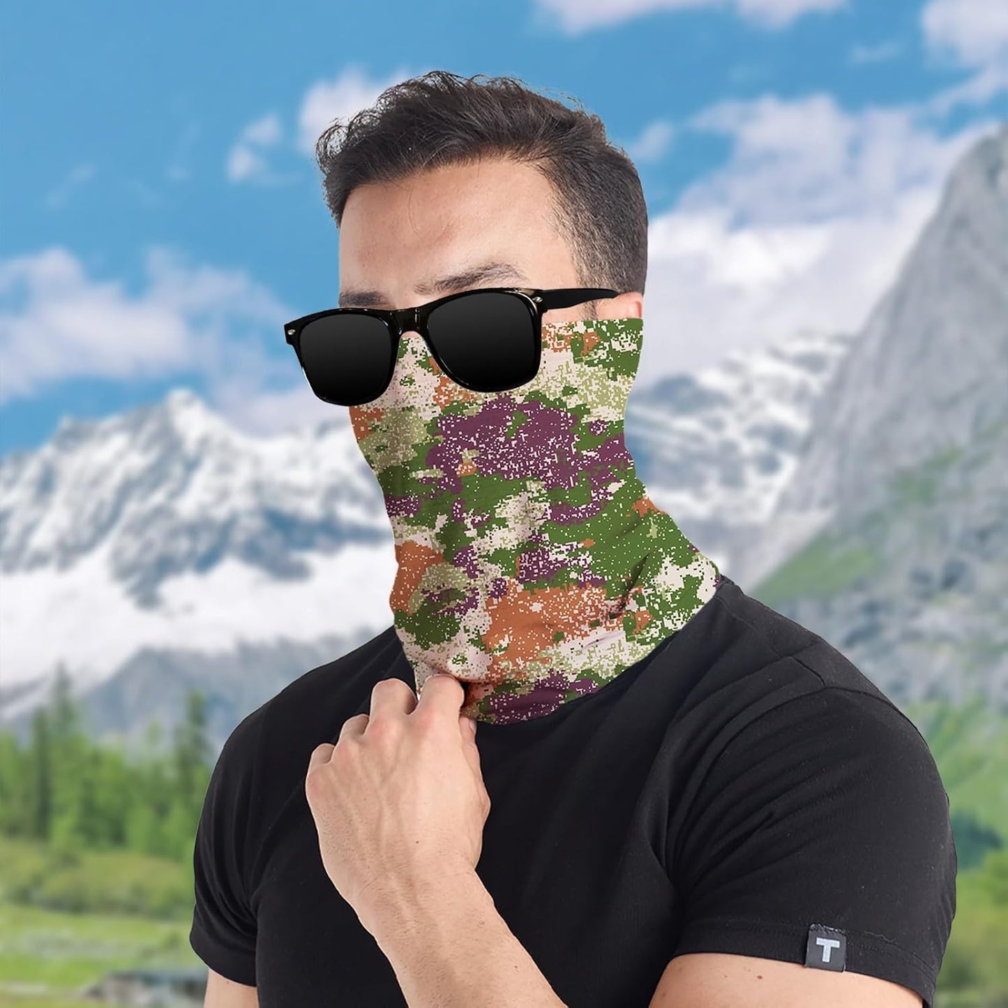 Camo Neck Gaiter Windproof Sun Protection Camouflage Face Cover for Outdoor Sports and Tactical Activities at Amazon Women's Clothing store