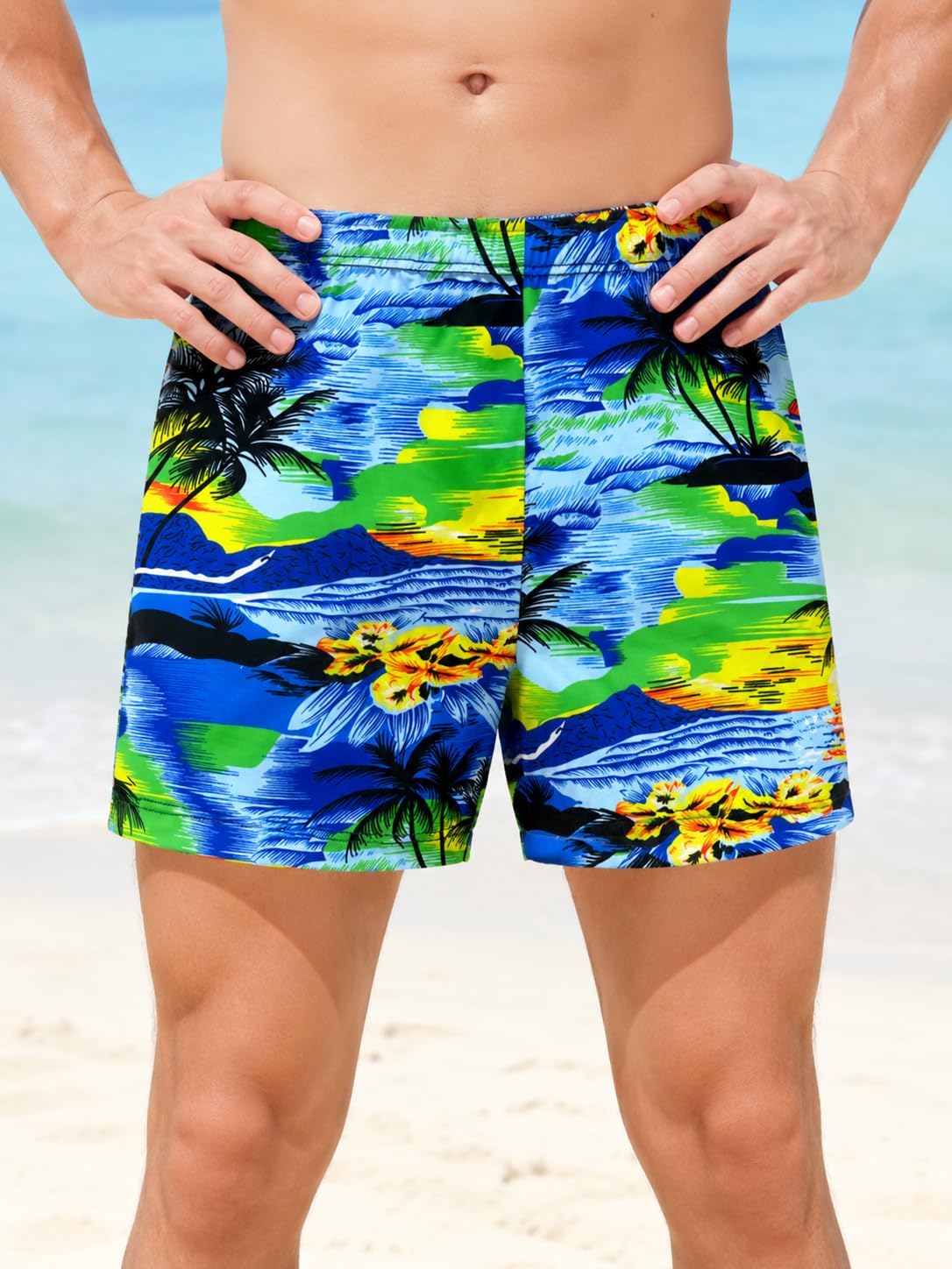 Mens Beach Shorts Quick Dry Swim Trunks for Vacation Pool Beach and Summer Wear (Blue#3.4X-Large.Approx Fits 187 to 232 lbs) | Amazon.com