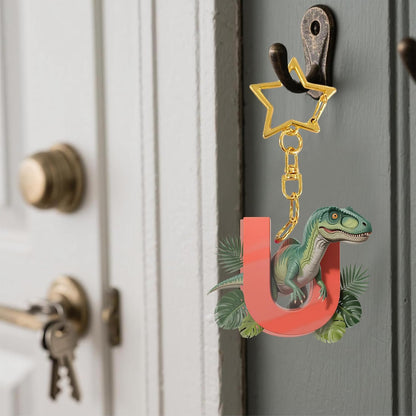 Cute Alphabet Initial Letter A-Z Keychain - Dinosaur Letter V Sparkle Pendant Key Ring for Car Keys. Bag. Purse. Backpack. Wallet. Luggage & Valentine's Day Gift Accessory for School A22 at Amazon Men's Clothing store