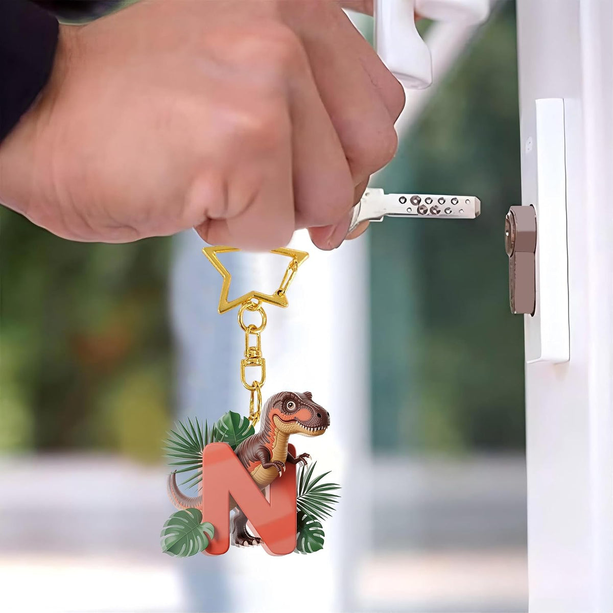 Cute Alphabet Initial Letter A-Z Keychain - Dinosaur Letter V Sparkle Pendant Key Ring for Car Keys. Bag. Purse. Backpack. Wallet. Luggage & Valentine's Day Gift Accessory for School A22 at Amazon Men's Clothing store