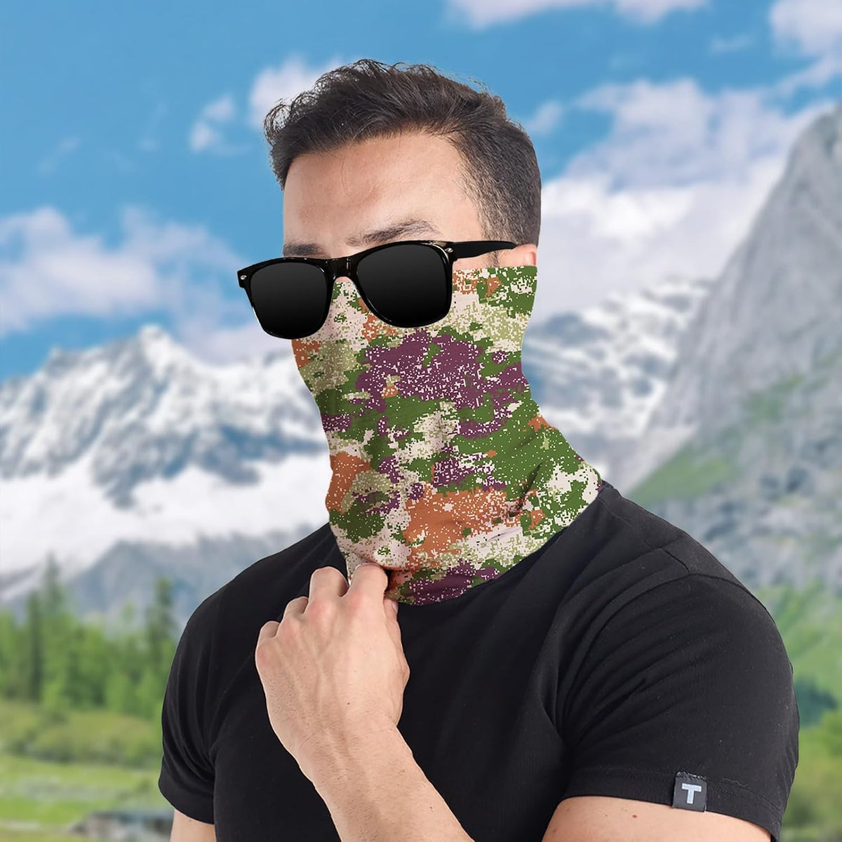 Camo Neck Gaiter Windproof Sun Protection Camouflage Face Cover for Outdoor Sports and Tactical Activities at Amazon Women's Clothing store