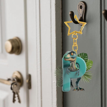 Cute Alphabet Initial Letter A-Z Keychain - Dinosaur Letter V Sparkle Pendant Key Ring for Car Keys. Bag. Purse. Backpack. Wallet. Luggage & Valentine's Day Gift Accessory for School A22 at Amazon Men's Clothing store