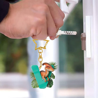 Cute Alphabet Initial Letter A-Z Keychain - Dinosaur Letter V Sparkle Pendant Key Ring for Car Keys. Bag. Purse. Backpack. Wallet. Luggage & Valentine's Day Gift Accessory for School A22 at Amazon Men's Clothing store