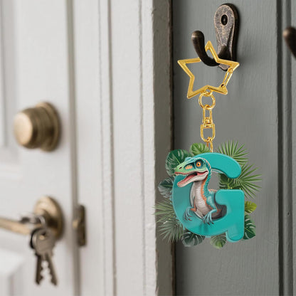 Cute Alphabet Initial Letter A-Z Keychain - Dinosaur Letter V Sparkle Pendant Key Ring for Car Keys. Bag. Purse. Backpack. Wallet. Luggage & Valentine's Day Gift Accessory for School A22 at Amazon Men's Clothing store