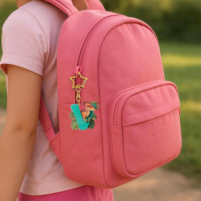 Cute Alphabet Initial Letter A-Z Keychain - Dinosaur Letter V Sparkle Pendant Key Ring for Car Keys. Bag. Purse. Backpack. Wallet. Luggage & Valentine's Day Gift Accessory for School A22 at Amazon Men's Clothing store